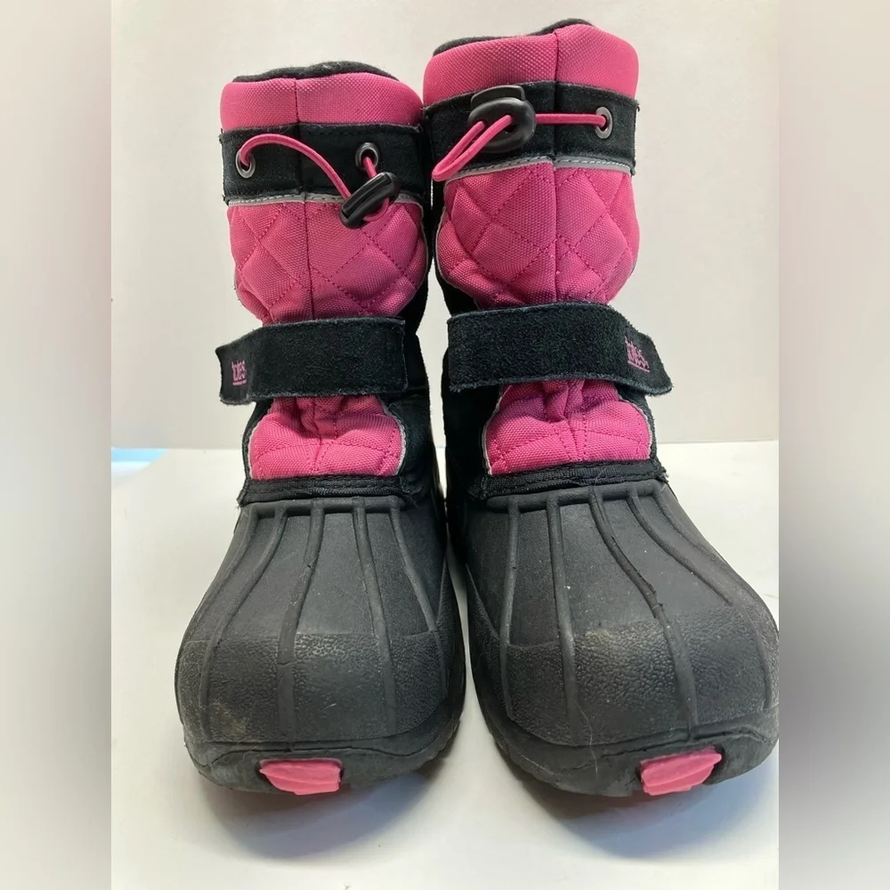 Totes “Jillian” Girl’s Winter/Cold Weather/Snow Boots,  2 Medium, Black/Pink